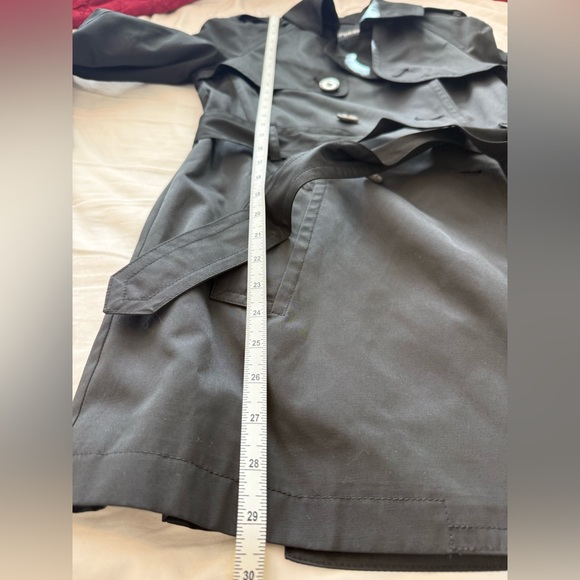 NWT Express Black Trench Coat | Size S/P | Double Breasted Belted Jacket - Picture 10 of 11